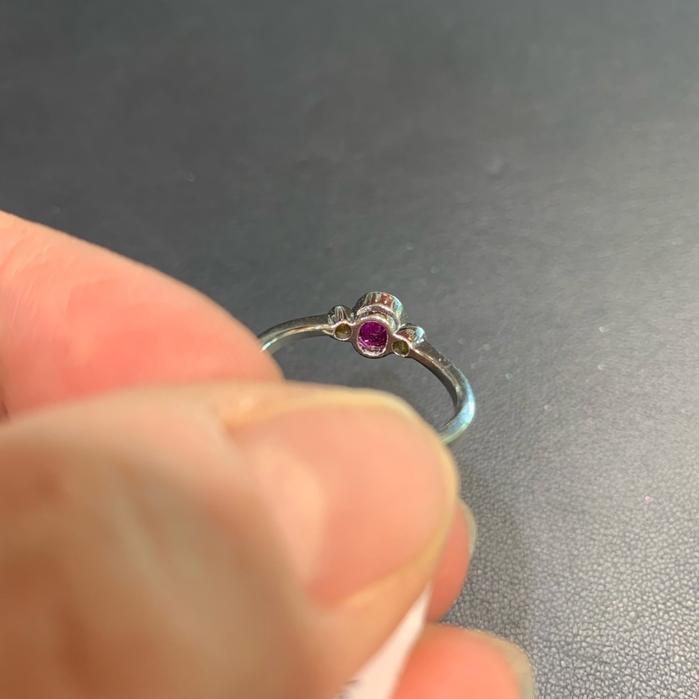 SOLD!!!!Natural Gem Ruby & Diamond 18 KT Custom Made Ring - Picture 7 of 8